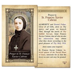 St. Frances Xavier Cabrini Laminated Holy Card - Pack Of 25