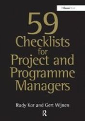 59 Checklists For Project And Programme Managers Hardcover 2ND New Edition