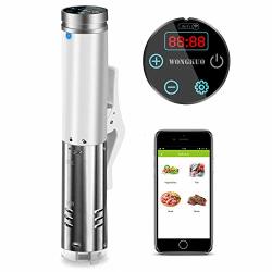 Wongkuo Sous Vide Machine Sous-vide Cooker 1000W Wifi Thermal Immersion Circulator Low Temperature Slow Cooking With Smart App