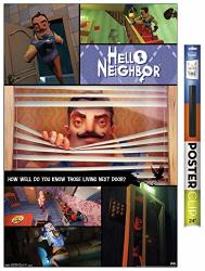Trends International Hello Neighbor-collage Clip Wall Poster 22.375" X 34" Poster & Clip Bundle
