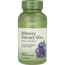 GNC Herbal Plus Bilberry 60MG 100 Capsules