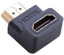UGreen Version 2 HDMI Male To Female 90 Degree Down Angle Adapter Colour Black