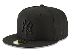 New Era 59FIFTY Hat Mlb Basic New York Yankees Black black Fitted Baseball Cap 7 5 8