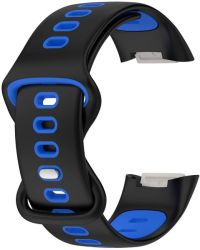 Silicone Sport Strap For Fitbit Charge 5 - Black & Blue