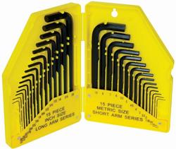 Tork Craft 30PCE Allen Key Set Metric & Imperial Sizes In Plastic Case