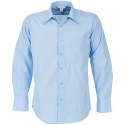 Mens Long Sleeve Metro Shirt - Light Blue