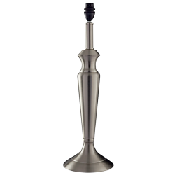 Bright Star Lighting - Satin Chrome Tall Table Lamp With Bc Lampholder