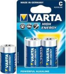 Varta High Energy 2 x C 1.5V Alkaline Batteries