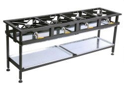 Boiling Table Gas - Commercial - 4 Burner Straight