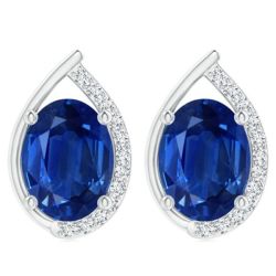 Teardrop Earring - Swarovski Sapphire Crystal