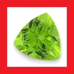 Peridot Natural - Vibrant Green Trilliant Facet - 0.515CTS