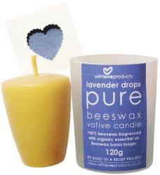 Lavender Drops Beeswax Candle