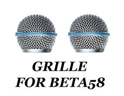 Poly Audio 2 Pcs Metal Ball Head Microphone Grille Fits BETA58 BETA58A Wired Microphone