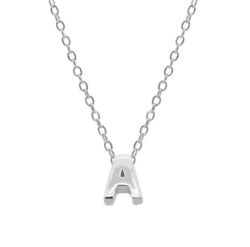 Simple Initial Silver Necklace