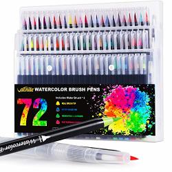 Watercolor Brush Pens by GoArtPro, Set of 20 Color Soft Flexible Real  Brush Pens + Bonus Watercolor Pen