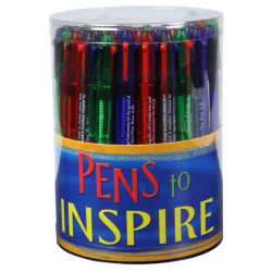 12 x 4 Design English Inspirational Plastic Pens Cylinder