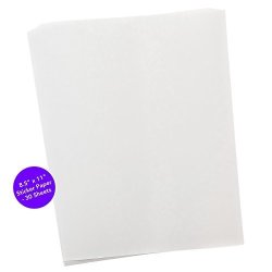 White Matte Sticker Paper 8.5" X 11" 30 Sheets