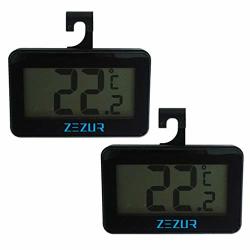 Refrigerator Thermometer 2 Pack Digital Waterproof Wireless Freezer Temperature Monitor From -20 To 60 Degree -4 To 140 F With Large Lcd Display Min max