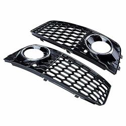 Astra Depots Compatible With Audi A4 B8 2008 2009 2010 2011 2012 Mesh Fog Light Honeycomb RS4 Style Grill