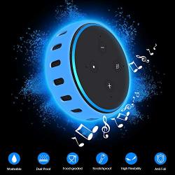 Case cover sleeve For Amazon Eco Dot 3RD Generation Latest Silicone Protective Case Shock Proof Anti-lost Ultra Light Flexible Skin Holder For All-new Echo Dot Glowblue