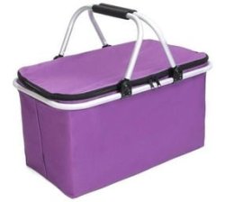 Insulated Picnic Outdoor Basket - Purple