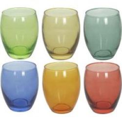 Tognana 6 Glasses Tulip 400ML Multicolour Pack.