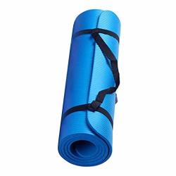 Wei Molo@ 15 Mm All Purpose Thick Yoga Mat With Carrying Strap High Density Non-slip Exercise Mat For Yoga And Pilates Blue