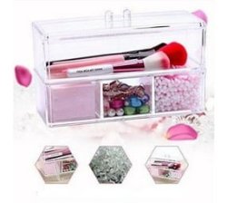 2 Layer Acrylic Makeup Organizer Storage Box
