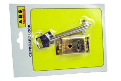 Cupboard Lock 50MM Brass Plated Plastic Tounge