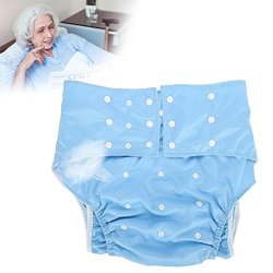 Adult Washable Pocket Nappy Cover Close-fitting Adjustable Reusable Diaper Cloth For Incontinence Care Protective Underwear Suitable For Men Women Teen Light Blue