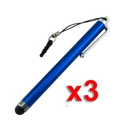 Soga Blue Universal Capacitive Stylus Pen For LG Optimus L70 Optimus L90 3-PACK SWSP2