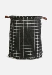 Sixth Floor Grid Laundry Basket - Black