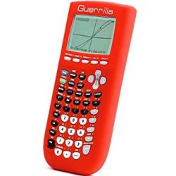 Guerrilla Silicone Case For Texas Instruments TI-84 Plus C Silver Edition Graphing Calculator Red