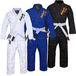 Hawk Brazilian Jiu Jitsu Suit BJJ Gi Kimonos Preshrunk  BJJ Uniform FREE BELT 