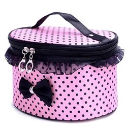 Hatop Portable Travel Toiletry Makeup Cosmetic Bag Organizer Holder Handbag Pink