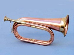 Top-grade Army Scout Copper Bugle. Heavy Build Quality With Tasselled Cord.