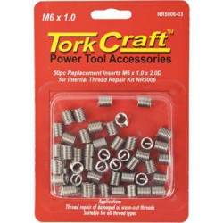Tork Craft Thread Repair Kit M6 X 1.0 X 2.0MM Repl. Inserts For NR5006