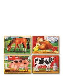 Melissa Farm Animals Puzzles In A Box