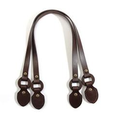 Byhands 100% Genuine Leather Purse Handles Leather Bag Strap Brown 25" 20-5201-L
