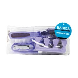 Basics Essential Pedicure Set In Pouch Purple 6PCS