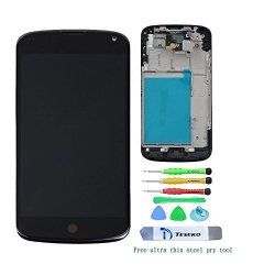 Paradise Teseko Touch Screen Digitizer Assembly For LG E960 Google Nexus 4 With Front Frame Black