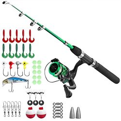 Deals on PLUSINNO Kids Fishing Pole Light And Portable Telescopic Fishing  Rod And Reel Combos For Youth Fishing By Green Set Without Box 115CM  45.27IN, Compare Prices & Shop Online