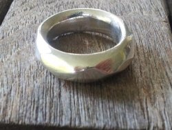 Multifaceted Sterling Silver Ring. . 13.8 Grammes. Chunky Comfort Fit.