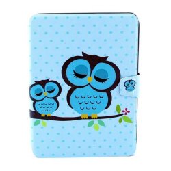 The Owl Pattern Rotating Bracket Case Cover For Samsung P5200