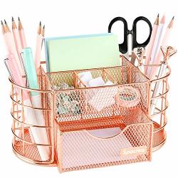 DESK Spacrea Organizers And Accessories Office Organizer Pencil Holder For Office Supplies Organizer Rose Gold
