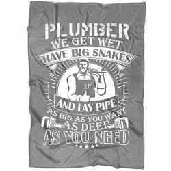 Pipe Blanket For Bed And Couch Plumber Blankets - Perfect For Layering Any Bed - Provides Comfort And Warmth For Years Medium Fleece Blanket