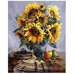 Neoconcept Diy Oil Painting Adults' Paint By Number Kits Acrylic Painting - Sunflower 16 By 20