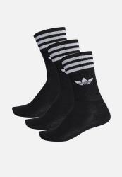 Adidas Original Solid Crew Sock - Black white