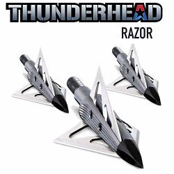 New Archery Products Nap Thunderhead Razor Fixed Blade Broadhead 100 Grain 3 Blade Trophy Tip 3 Pack