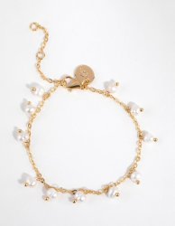 Goldair Gold Plated Freshwater Pearl Droplet Bracelet